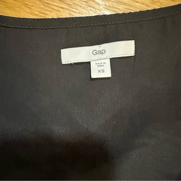Gap Womens Chiffon Tank Top Blouse Small  Black Embellished Career Layering (b3 - Picture 4 of 8